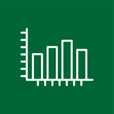 Çubuk Grafik simgesi, vektör illüstrasyonu basit tasarım