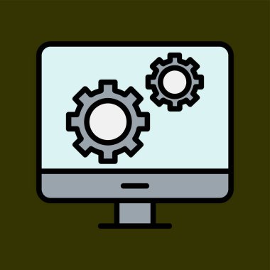 Yazılım simgesi, vektör illüstrasyonu basit tasarım