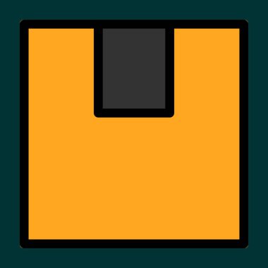 kutu simgesi, vektör illüstrasyonu basit tasarım