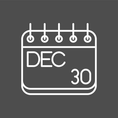 Aralık simgesi, vektör illüstrasyonu basit tasarım