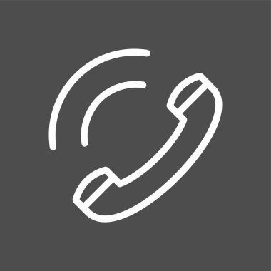 telefon arama simgesi, vektör illüstrasyonu basit tasarım