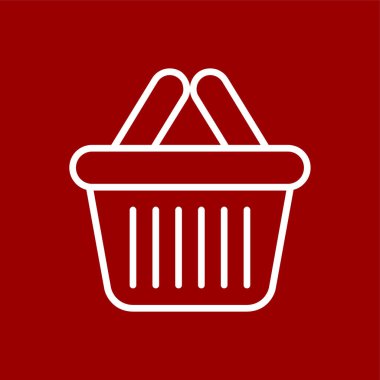 Basket simgesi, vektör illüstrasyonu basit tasarım