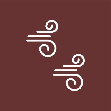 Rüzgar simgesi, vektör illüstrasyonu basit tasarım