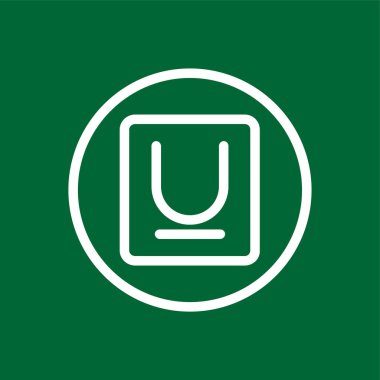 Altı çizili simge, vektör illüstrasyonu basit tasarım