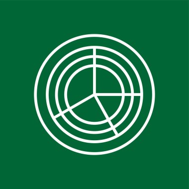 Radar Turta Çizelgesi simgesi, vektör illüstrasyonu basit tasarım