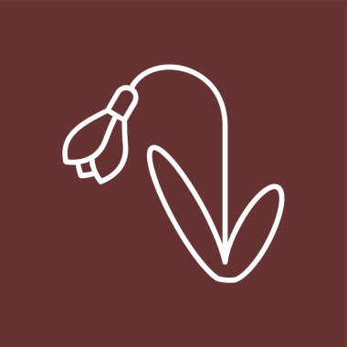 Kar damlası simgesi, vektör illüstrasyonu basit tasarım