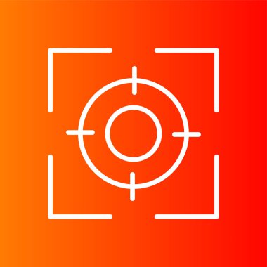 odak simgesi, vektör illüstrasyonu basit tasarım