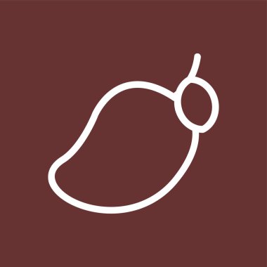 Mango simgesi, vektör illüstrasyonu basit tasarım