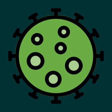 Virüs simgesi, vektör illüstrasyonu basit tasarım