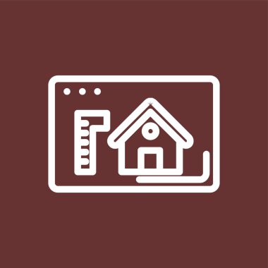 Mimari simgesi, vektör illüstrasyonu basit tasarım