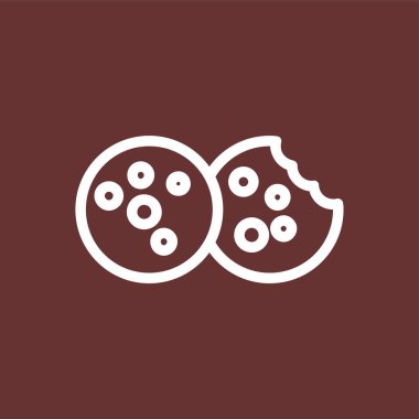 Kurabiye simgesi, vektör illüstrasyonu basit tasarım