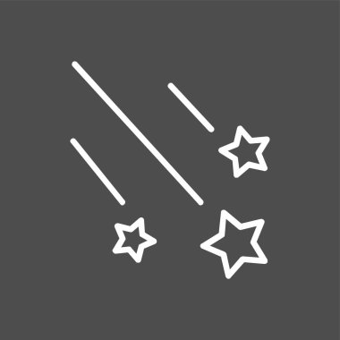 Kayan Yıldızlar simgesi, vektör illüstrasyonu basit tasarım