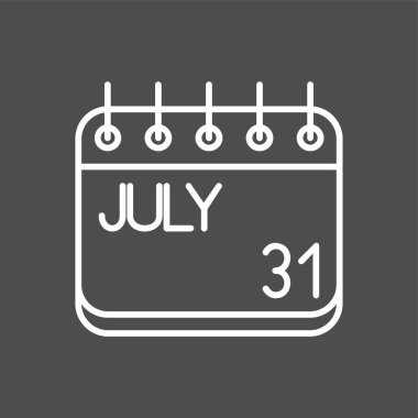 Temmuz simgesi, vektör illüstrasyonu basit tasarım