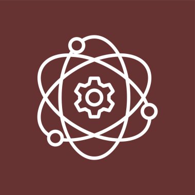 atom simgesi, vektör illüstrasyonu basit tasarım