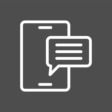 Çevrimiçi Sohbet simgesi, vektör illüstrasyonu basit tasarım