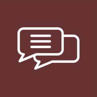 Sohbet simgesi, vektör illüstrasyonu basit tasarım