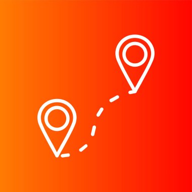 harita simgesi, vektör illüstrasyonu basit tasarım