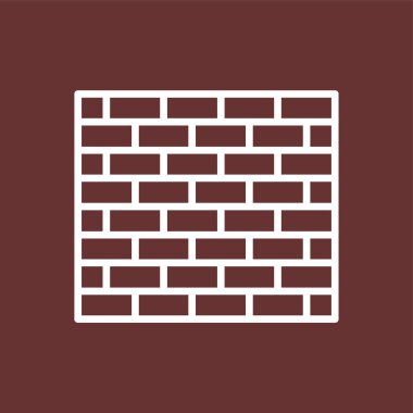 Brick Wall simgesi, vektör illüstrasyonu basit tasarım