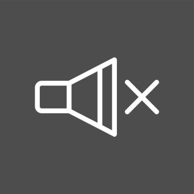 Mute icon, vector illustration simple design