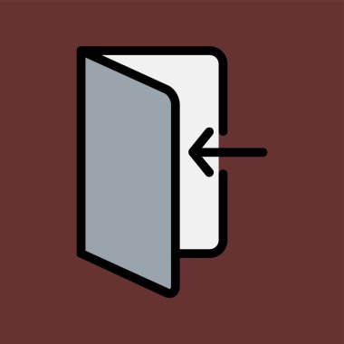 Çıkış simgesi, vektör illüstrasyonu basit tasarım