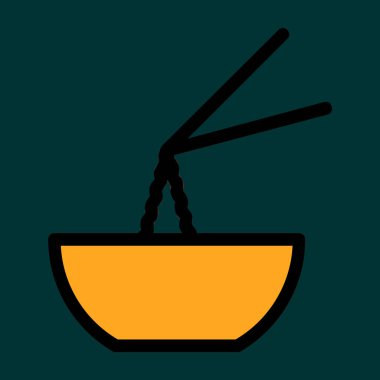 Erişte simgesi, vektör illüstrasyonu basit tasarım