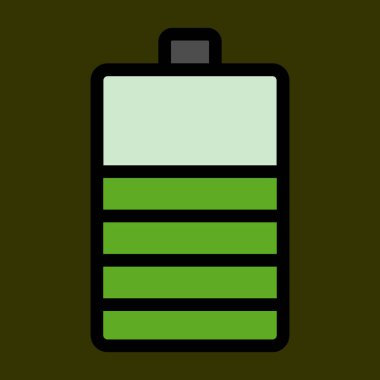 Battery icon, vector illustration simple design