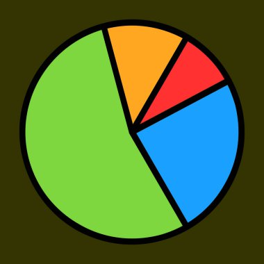 Statistics icon, vector illustration simple design