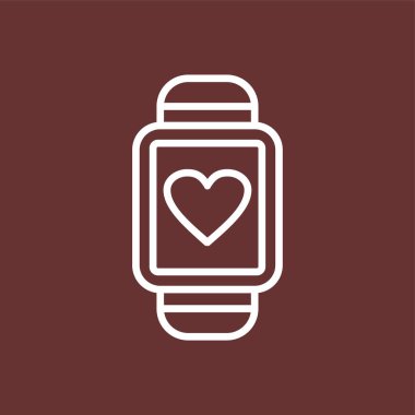 smartwatch simgesi, vektör illüstrasyonu basit tasarım