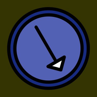 Sağ Aşağı simge, vektör illüstrasyon basit tasarım