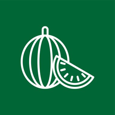 Karpuz simgesi, vektör illüstrasyonu basit tasarım