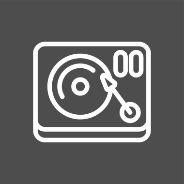 Vinil Katman simgesi, vektör illüstrasyonu basit tasarım