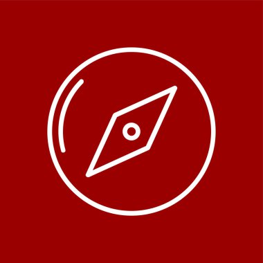 Kardinal Point simgesi, vektör illüstrasyonu basit tasarım