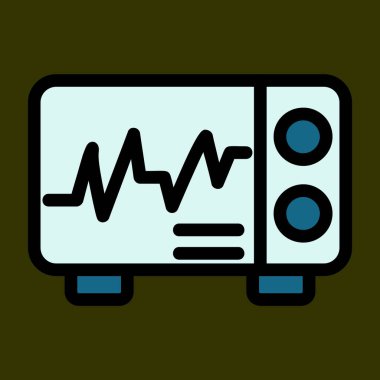 kalp hızı izleyici simgesi, vektör illüstrasyonu basit tasarım