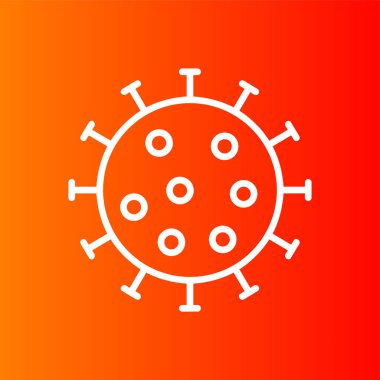 Coronavirus simgesi, vektör illüstrasyonu basit tasarım