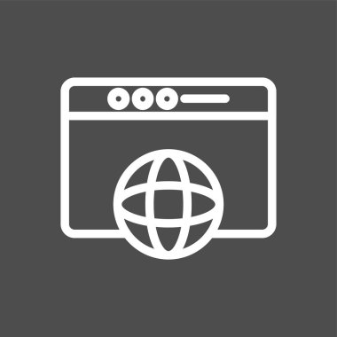 Browser icon, vector illustration simple design