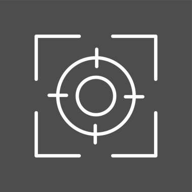 odak simgesi, vektör illüstrasyonu basit tasarım