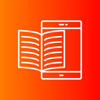 Elearning simgesi, vektör illüstrasyonu basit tasarım