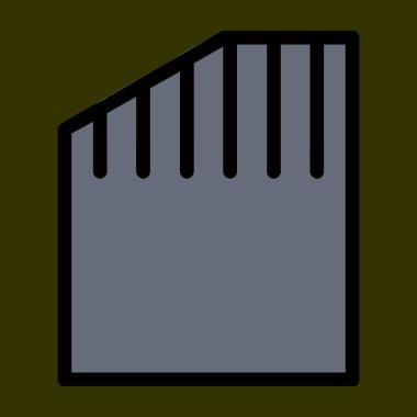 Simcard simgesi, vektör illüstrasyonu basit tasarım