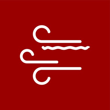 Rüzgar simgesi, vektör illüstrasyonu basit tasarım