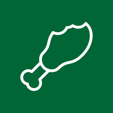 Tavuk Bacağı simgesi, vektör illüstrasyonu basit tasarım