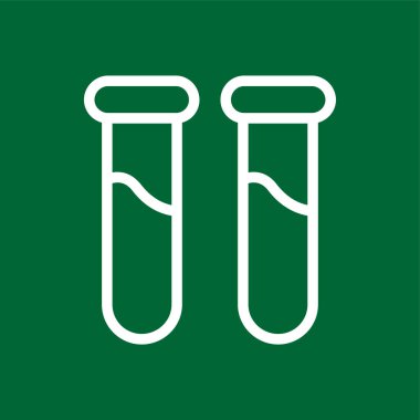 test tüpleri simgesi, vektör illüstrasyonu basit tasarım