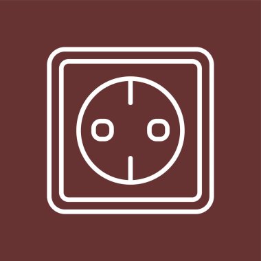 Soket simgesi, vektör illüstrasyonu basit tasarım