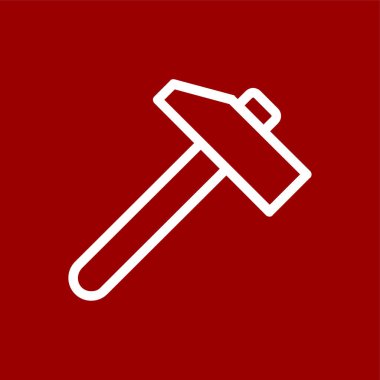 Çekiç simgesi, vektör illüstrasyonu basit tasarım