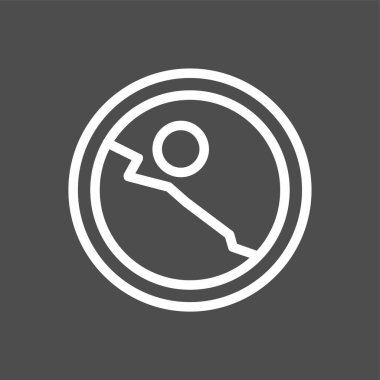 Düşen Kayalar simgesi, vektör illüstrasyonu basit tasarım