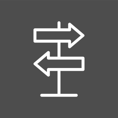 yön simgesi, vektör illüstrasyonu basit tasarım