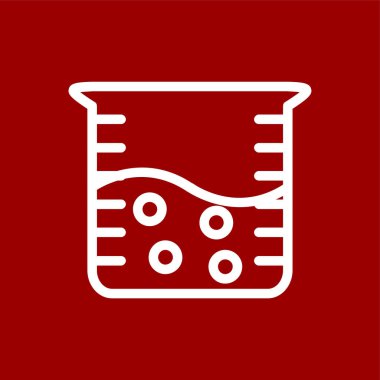 Beher simgesi, vektör illüstrasyonu basit tasarım