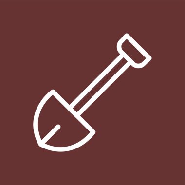 Kürek simgesi, vektör illüstrasyonu basit tasarım