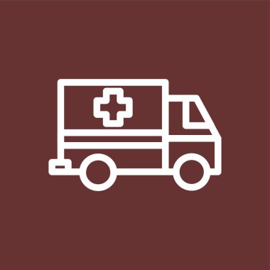 ambulans simgesi, vektör illüstrasyonu basit tasarım