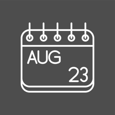 Ağustos simgesi, vektör illüstrasyonu basit tasarım