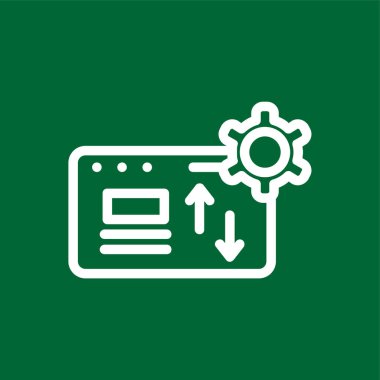 veri yönetimi simgesi, vektör illüstrasyonu basit tasarım